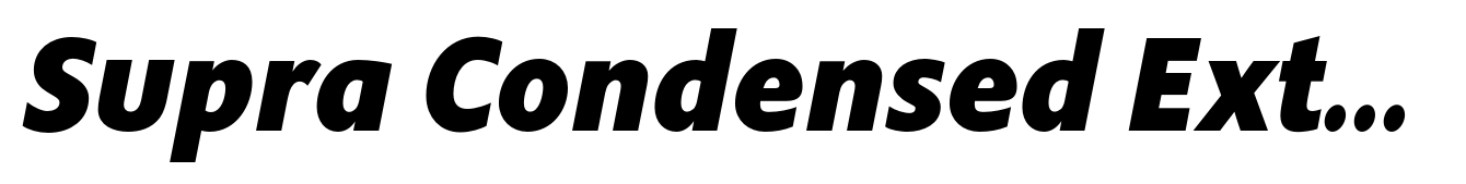 Supra Condensed ExtraBold Italic